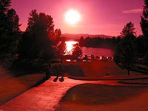 Seeley Lake through my sunglasses